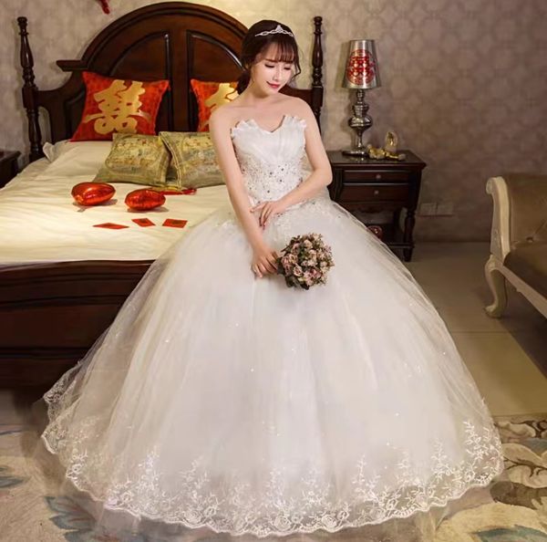 2023 super beautiful quality strapless bridal with handmade beads wedding ball gown with lace luxury and elegant, White
2023 super beautiful quality strapless bridal with handmade beads wedding ball gown with lace luxury and elegant, White