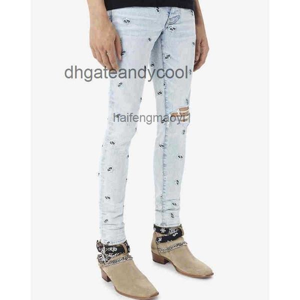 designer mens jean pants jeans street brand wash water light blue embroidery small eyes cashew flower hole slim fit leg
designer mens jean pants jeans street brand wash water light blue embroidery small eyes cashew flower hole slim fit leg