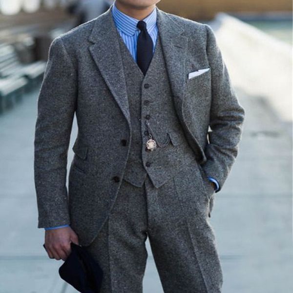men's suits blazers wool tweed men's suits notched lapel 3 piece groom tuxedo winter male fashion suits blazervestpants costume ho, White;black
men's suits blazers wool tweed men's suits notched lapel 3 piece groom tuxedo winter male fashion suits blazervestpants costume ho, White;black
