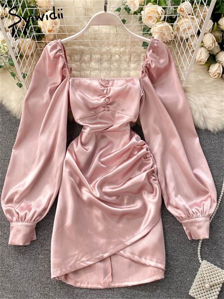 party dresses syiwidii satin dresses women black pink square collar button vintage casual style night club elegant party dresses 230322, White;black
party dresses syiwidii satin dresses women black pink square collar button vintage casual style night club elegant party dresses 230322, White;black