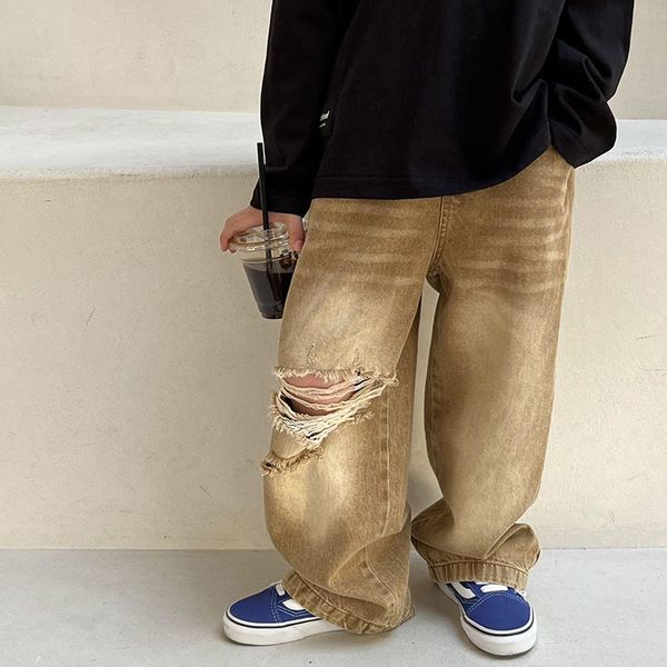 jeans pants spring boys' fashion broken jeans korean pants cool trouser 4-116 230322, Blue
jeans pants spring boys' fashion broken jeans korean pants cool trouser 4-116 230322, Blue