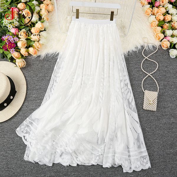 skirts summer solid lace skirt women sweet mesh high waist elegant office ladies korean a-line long skirts saias 230322, Black
skirts summer solid lace skirt women sweet mesh high waist elegant office ladies korean a-line long skirts saias 230322, Black