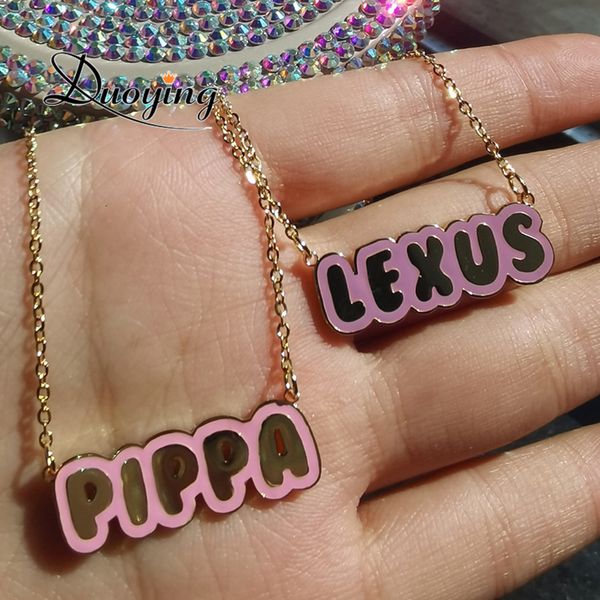 pendant necklaces duoying custom letter enamel bubble stainless steel jewelry gift personlized colorful 230321, Silver
pendant necklaces duoying custom letter enamel bubble stainless steel jewelry gift personlized colorful 230321, Silver