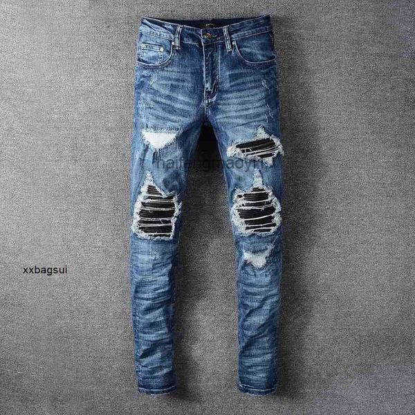 mens jeans designer high street fashion new men's pleated technology hole patching elastic tight legged jeans 612 hip hop, Blue
mens jeans designer high street fashion new men's pleated technology hole patching elastic tight legged jeans 612 hip hop, Blue