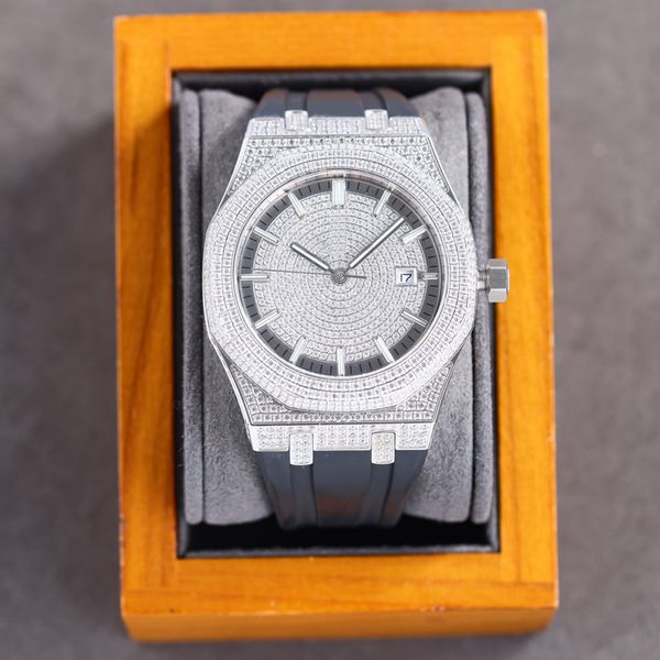 full diamond watch mens watches 40mm automatic mechanical movement watch waterproof fashion business wristwatches montre de luxe multistrap, Slivery;brown
full diamond watch mens watches 40mm automatic mechanical movement watch waterproof fashion business wristwatches montre de luxe multistrap, Slivery;brown