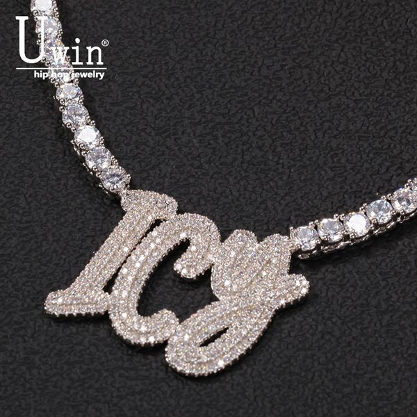 pendant necklaces uwin name necklace brush custom double layer letters welding tennis chain iced outpersonalised gift drop 230321, Silver
pendant necklaces uwin name necklace brush custom double layer letters welding tennis chain iced outpersonalised gift drop 230321, Silver