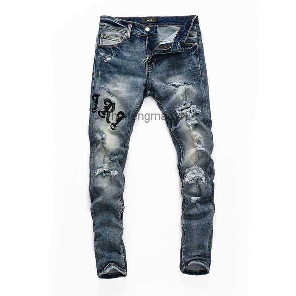 mens jeans designer autumn new style hole patch personalized fashion embroidery jeans hole high street men's wear 8304 hip, Blue
mens jeans designer autumn new style hole patch personalized fashion embroidery jeans hole high street men's wear 8304 hip, Blue