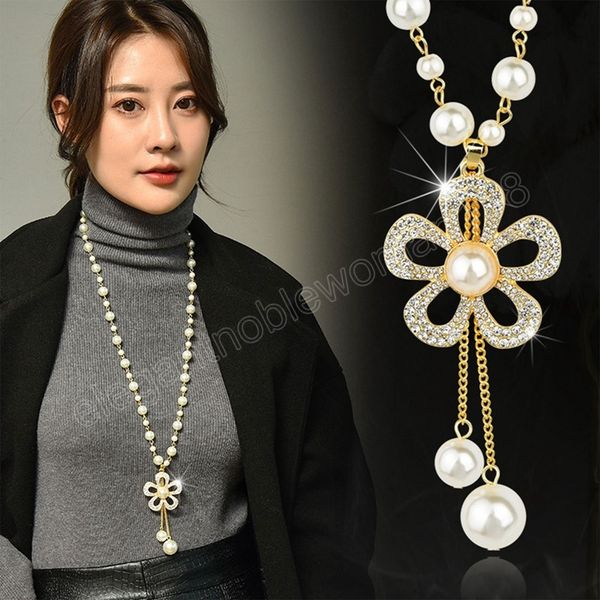 fashion pearl flower tassel long necklace for women 2023 jewelry accessories chain sweater elegant, Silver
fashion pearl flower tassel long necklace for women 2023 jewelry accessories chain sweater elegant, Silver