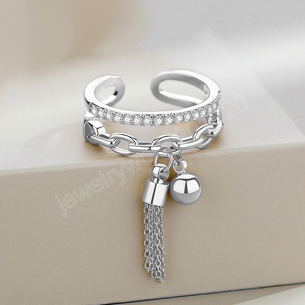 multi layer chain rings vintage tassel pendant charm finger ring for women party jewelry opening adjustable hip pop rings, Silver
multi layer chain rings vintage tassel pendant charm finger ring for women party jewelry opening adjustable hip pop rings, Silver
