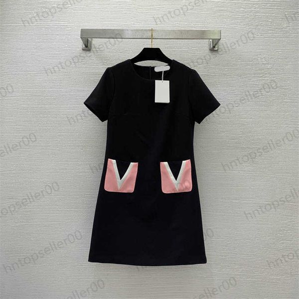 women casual dresses spring summer fashion loose fit double pocket contrast panel v-letter versatile round neck short sleeve dress ladies cl, Black;gray
women casual dresses spring summer fashion loose fit double pocket contrast panel v-letter versatile round neck short sleeve dress ladies cl, Black;gray