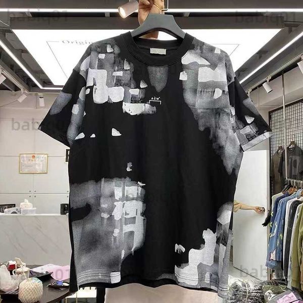 men's t-shirts vintage tie-dye varnished oversize short-sleeved t-shirts for men and women t230321, White;black
men's t-shirts vintage tie-dye varnished oversize short-sleeved t-shirts for men and women t230321, White;black