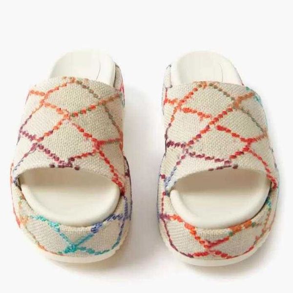 designer sandals woman platform slippers summer shoes macaron color embroidered prints fashion thick bottom womens slides, Black
designer sandals woman platform slippers summer shoes macaron color embroidered prints fashion thick bottom womens slides, Black