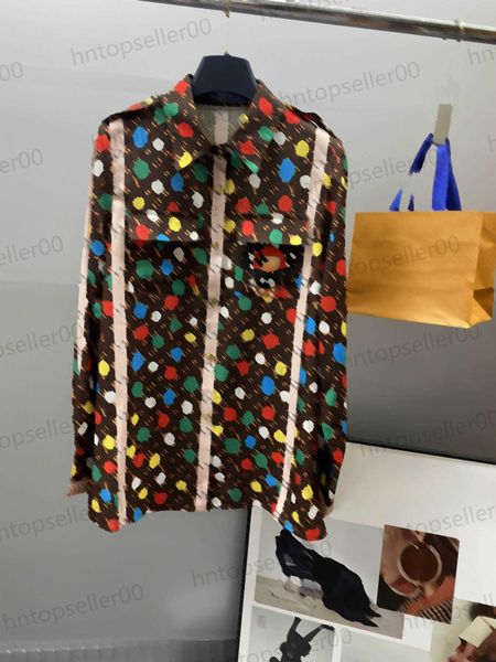 early spring designer womens fashion casual loose versatile simple luxury polka dot old color hardware button decorative long sleeve shirt, White
early spring designer womens fashion casual loose versatile simple luxury polka dot old color hardware button decorative long sleeve shirt, White