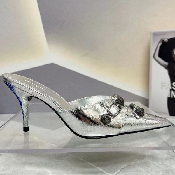 autumn thin high heel pointed slippers toe pumps women shallow mouth real leather metal rivet decor single party dress shoes, Black
autumn thin high heel pointed slippers toe pumps women shallow mouth real leather metal rivet decor single party dress shoes, Black