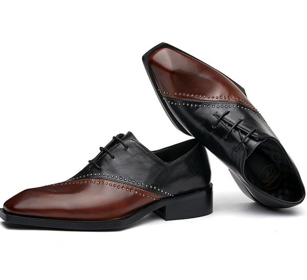 derby shoes men 2023 fashion british style mixcolor rivets oxfords gentlemen formal business shoes male wedding dress shoes, Black
derby shoes men 2023 fashion british style mixcolor rivets oxfords gentlemen formal business shoes male wedding dress shoes, Black