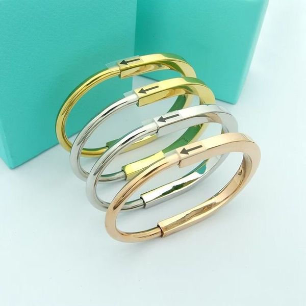 titanium steel bangle designer lock bracelet silver rose gold bracelets for women jewelry with velvet bag, Black
titanium steel bangle designer lock bracelet silver rose gold bracelets for women jewelry with velvet bag, Black