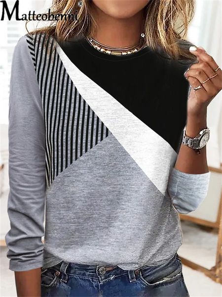 women s t shirt elegant geometry stripes print long sleeves tee o neck pullover t shirt autumn winter pliant comfortable casual 230321, White
women s t shirt elegant geometry stripes print long sleeves tee o neck pullover t shirt autumn winter pliant comfortable casual 230321, White