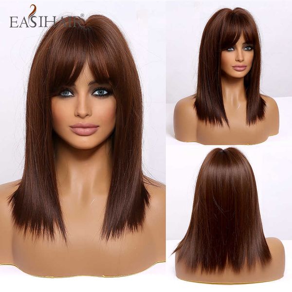 synthetic wigs easihair auburn red brown straight bob wigs for women synthetic with bangs daily cute natural hair wig heat resistant 230227, Black
synthetic wigs easihair auburn red brown straight bob wigs for women synthetic with bangs daily cute natural hair wig heat resistant 230227, Black