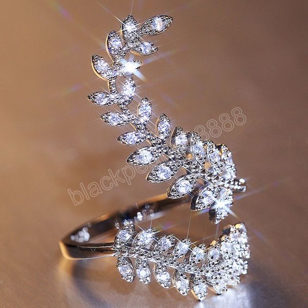 luxury designer jewelry leaf zircon crystal rings for women bridal wedding engagement ring valentines day gift, Silver
luxury designer jewelry leaf zircon crystal rings for women bridal wedding engagement ring valentines day gift, Silver