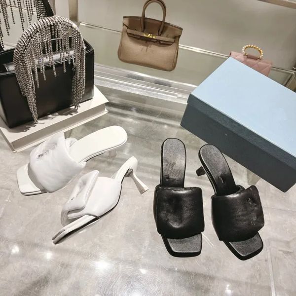 women padded high heel sandals slippers vintage triangle buckle slides chic girl summer flat mule slipper designer lady real leather squared, Black
women padded high heel sandals slippers vintage triangle buckle slides chic girl summer flat mule slipper designer lady real leather squared, Black