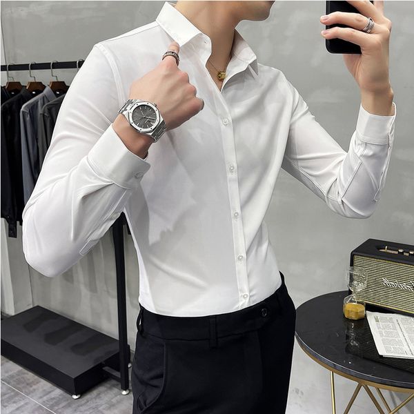 men's casual shirts men turn-down collar tuxedo shirt long sleeve slim fit button down wedding dress shirts black white gray 5xl 6xl 7x, White;black
men's casual shirts men turn-down collar tuxedo shirt long sleeve slim fit button down wedding dress shirts black white gray 5xl 6xl 7x, White;black