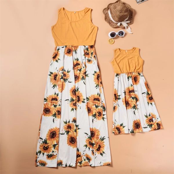 family matching outfits long dress outfits sleeveless mother daughter matching dresses family set sunflower mommy and me clothes fashion wom, Blue
family matching outfits long dress outfits sleeveless mother daughter matching dresses family set sunflower mommy and me clothes fashion wom, Blue