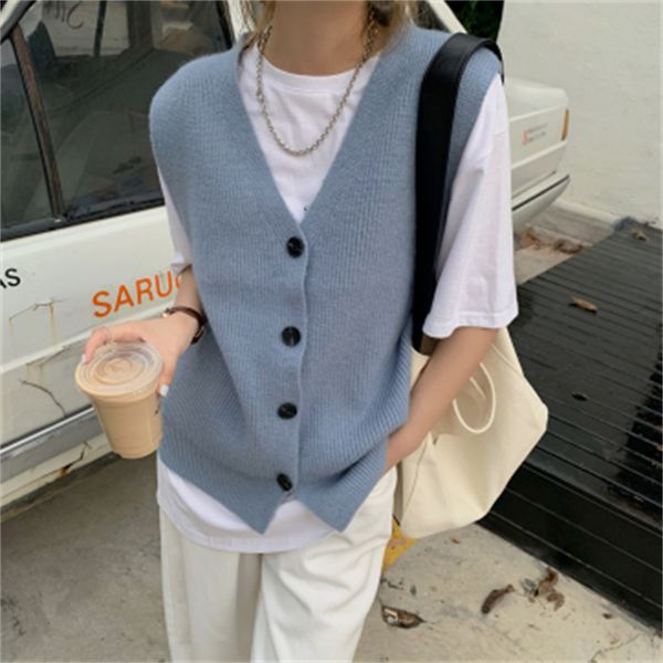 women's vests women autumn winter sleeveless waistcoat knitted cardigan sweater vest solid knit cardigans loose vest h1414 230322, Black;white
women's vests women autumn winter sleeveless waistcoat knitted cardigan sweater vest solid knit cardigans loose vest h1414 230322, Black;white