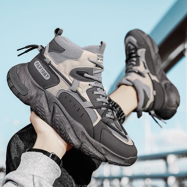 dress shoes high sneakers for men winter korean version sport male casual all match dad outdoor non slip running 230322, Black
dress shoes high sneakers for men winter korean version sport male casual all match dad outdoor non slip running 230322, Black