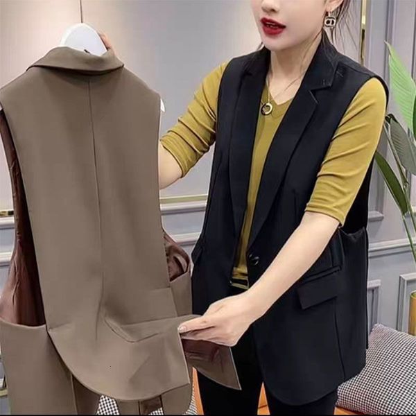 women's vests spring classic women long blazer vest female elegant office lady coats ladies waistcoat causal slim sleeveless jackets q5, Black;white
women's vests spring classic women long blazer vest female elegant office lady coats ladies waistcoat causal slim sleeveless jackets q5, Black;white