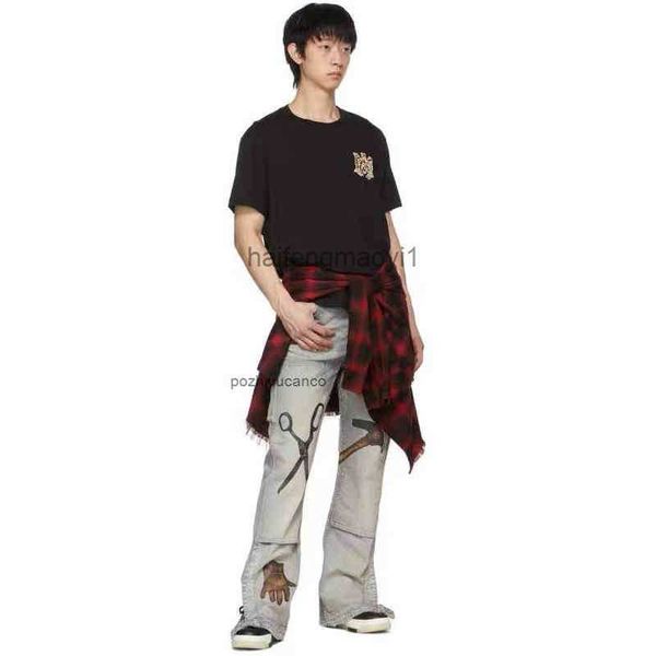 designer men jeans fg new high street tools scissors hammer gloves printed tooling jeans european and american fashion brand hip, Blue