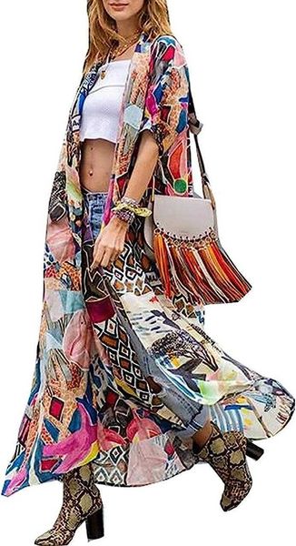 women's swimwear swimsuit coverup kimonos for women bird geometry print 3/4 sleeve kimono robe loose open front kimono duster, White;black
women's swimwear swimsuit coverup kimonos for women bird geometry print 3/4 sleeve kimono robe loose open front kimono duster, White;black