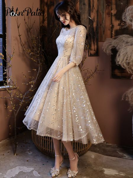 party dresses semi formal evening dresses short elegant o-neck a-line tea-length champagne sequin tulle women dresses for wedding party 2303, White;black
party dresses semi formal evening dresses short elegant o-neck a-line tea-length champagne sequin tulle women dresses for wedding party 2303, White;black