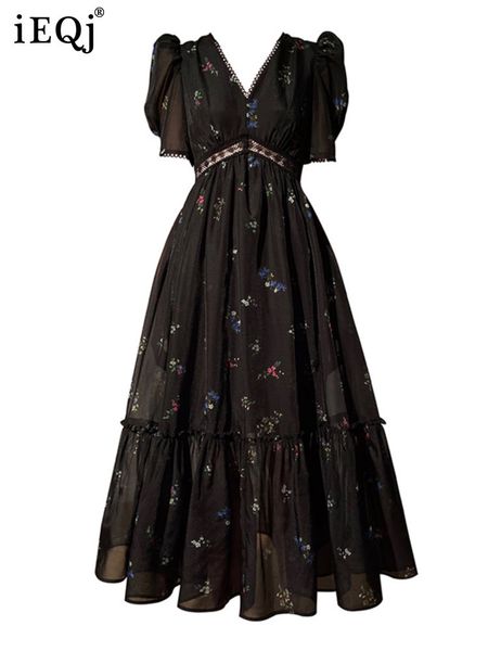 party dresses ieqj french vintage dresses for women's summer black floral v-neck closed waist midi dress fashion female robe 3w5288 230, White;black
party dresses ieqj french vintage dresses for women's summer black floral v-neck closed waist midi dress fashion female robe 3w5288 230, White;black