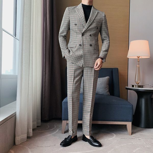 men's suits blazers men's clothing fashion double breasted houndstooth suit business formal fitted wedding dress jacket pants 3xl, White;black
men's suits blazers men's clothing fashion double breasted houndstooth suit business formal fitted wedding dress jacket pants 3xl, White;black
