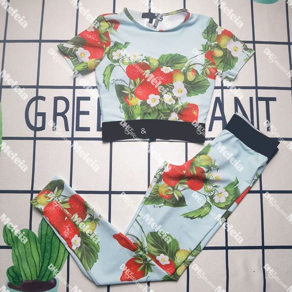short sleeve yoga t shirts women tracksuits strawberry printed sportwear fashion crew neck joggings leggings two piece set, Gray
short sleeve yoga t shirts women tracksuits strawberry printed sportwear fashion crew neck joggings leggings two piece set, Gray