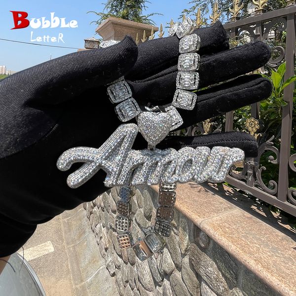 pendant necklaces bubble letter custom name necklace for women iced out hip hop jewelry trend drop selling 230321, Silver
pendant necklaces bubble letter custom name necklace for women iced out hip hop jewelry trend drop selling 230321, Silver