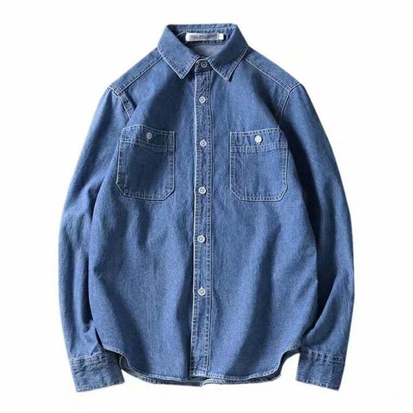 men's casual shirts vintage denim casual shirt men long sleeve jean jacket japanese streetwear baggy outerwear fashion mens clothes 230, White;black
men's casual shirts vintage denim casual shirt men long sleeve jean jacket japanese streetwear baggy outerwear fashion mens clothes 230, White;black