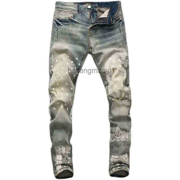 mens jeans designer summer fashion personalized trend printed cashew flower jeans men's slim fit small feet european and, Blue
mens jeans designer summer fashion personalized trend printed cashew flower jeans men's slim fit small feet european and, Blue