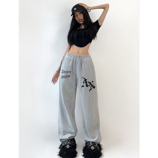 women's pants s autumn grey letter print overall's elastic waist straight baggy oversized hip hop style vintage wide leg trouser 2, Black;white
women's pants s autumn grey letter print overall's elastic waist straight baggy oversized hip hop style vintage wide leg trouser 2, Black;white