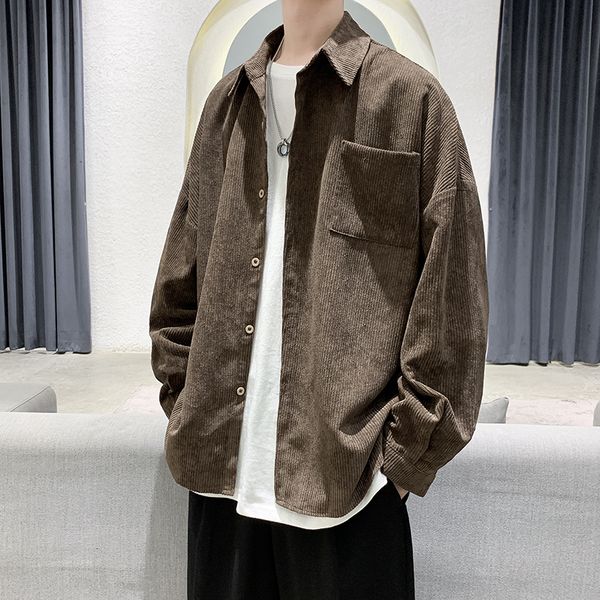 men's casual shirts men's corduroy long sleeve shirts autumn korean shirt woman fashion casual oversize shirt men clothing 230322, White;black
men's casual shirts men's corduroy long sleeve shirts autumn korean shirt woman fashion casual oversize shirt men clothing 230322, White;black