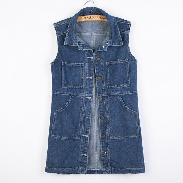 women's vests spring autumn female denim vest jacket fashion slim sleeveless long coat casual women waistcoat outwear streetwear 230322, Black;white
women's vests spring autumn female denim vest jacket fashion slim sleeveless long coat casual women waistcoat outwear streetwear 230322, Black;white