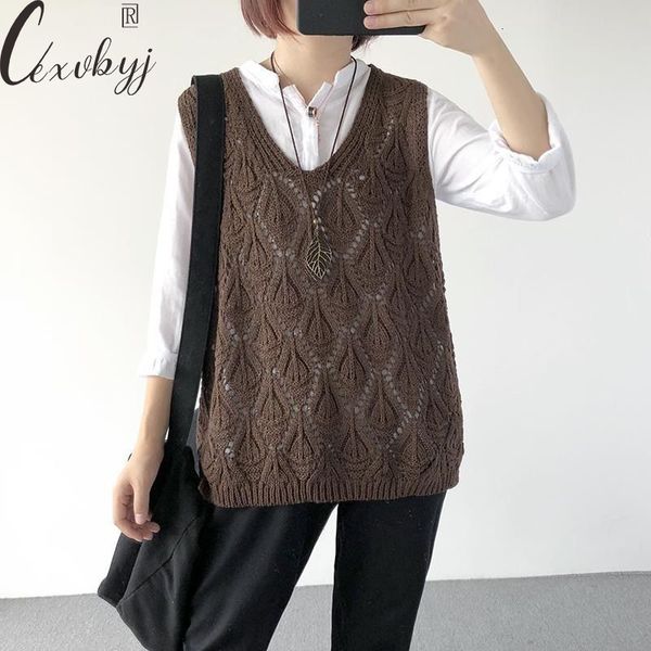women's vests hollow out knitwear vest women's vintage sleeveless waistcoat large size loos spring summer sweater pullover casual, Black;white
women's vests hollow out knitwear vest women's vintage sleeveless waistcoat large size loos spring summer sweater pullover casual, Black;white