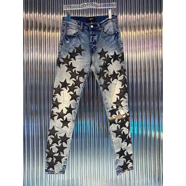 men jeans new high street fashion brand washed blue five pointed star pasted leather hole slim fit small foot jeans men hip
men jeans new high street fashion brand washed blue five pointed star pasted leather hole slim fit small foot jeans men hip