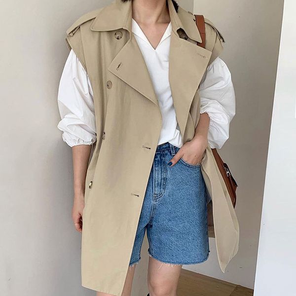 women's vests superaen korea chic autumn fashion lapel double breasted loose casual sleeveless vest windbreaker jacket 230322, Black;white
women's vests superaen korea chic autumn fashion lapel double breasted loose casual sleeveless vest windbreaker jacket 230322, Black;white