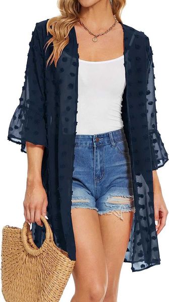 women's swimwear womens kimonos for summer puff sleeve cardigan casual loose fit beach cover ups resorts swimwear, White;black
women's swimwear womens kimonos for summer puff sleeve cardigan casual loose fit beach cover ups resorts swimwear, White;black