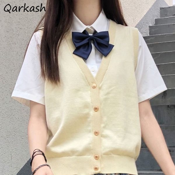 women's vests sweater vest women cute casual preppy kawaii japanese style soft female sweet fit button sleeveless fashion knit chic jum, Black;white
women's vests sweater vest women cute casual preppy kawaii japanese style soft female sweet fit button sleeveless fashion knit chic jum, Black;white