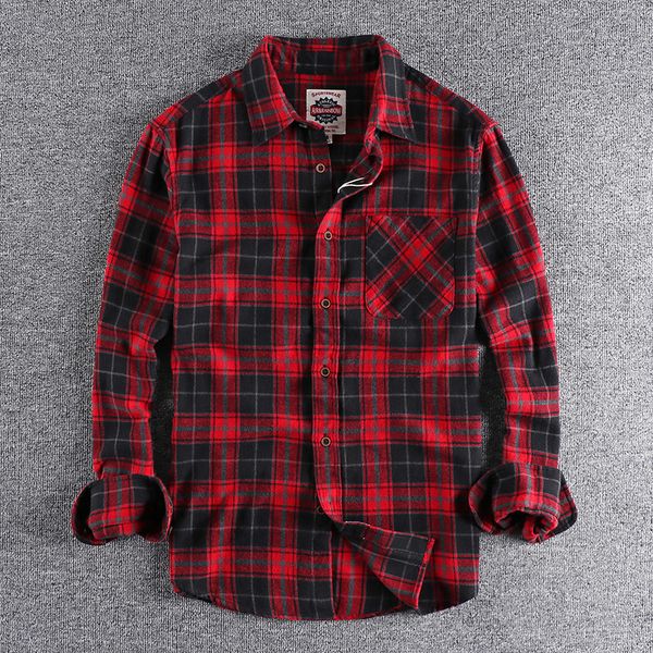 men's casual shirts spring american retro men's fashion 100% cotton plaid youth long-sleeve blouses washed old brushed fabric casu, White;black
men's casual shirts spring american retro men's fashion 100% cotton plaid youth long-sleeve blouses washed old brushed fabric casu, White;black