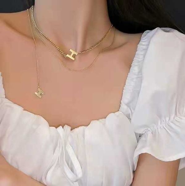 pendant necklaces strands strings pop k fashion stacked steel letter h tassel necklace new double-layer cool wind versatile temperament clav, Silver
pendant necklaces strands strings pop k fashion stacked steel letter h tassel necklace new double-layer cool wind versatile temperament clav, Silver