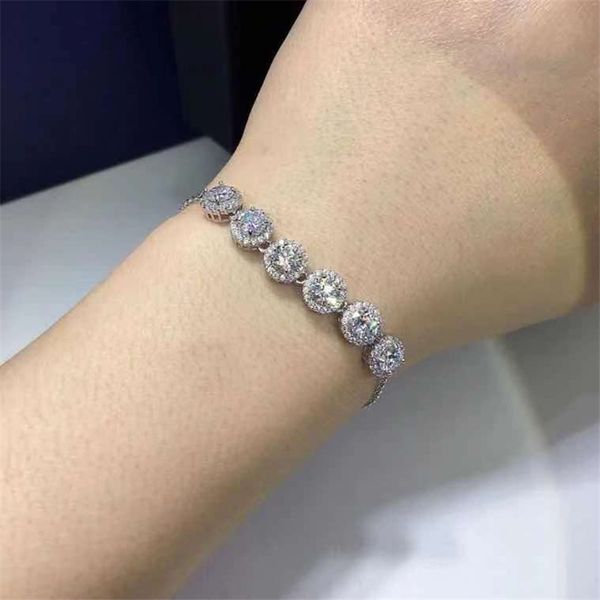s925 chain mosang stone bracelet women's full diamond round bag diamond bracelet super flash vvs1 diamond, Black
s925 chain mosang stone bracelet women's full diamond round bag diamond bracelet super flash vvs1 diamond, Black