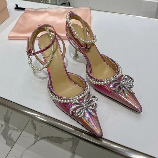 2023 ladies patent real leather sandals stiletto high heel pointed toe pillage buckle pearl diamond shoes party ankle strap bowtie wedding a, Black
2023 ladies patent real leather sandals stiletto high heel pointed toe pillage buckle pearl diamond shoes party ankle strap bowtie wedding a, Black